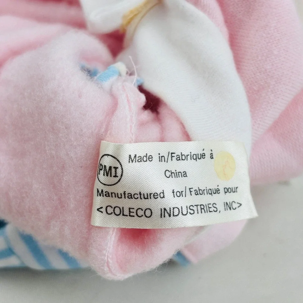 Cabbage Patch Kids Doll Sweatshirt Pink Blue Striped Long Sleeve Coleco Vintage‎